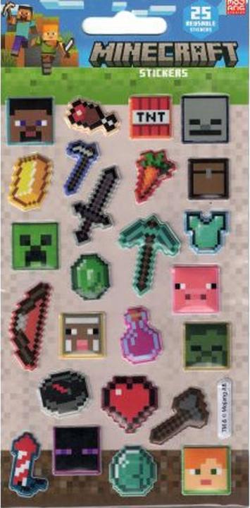 Produktbild Minecraft 3DSticker 25erPack Wiederverwendbar