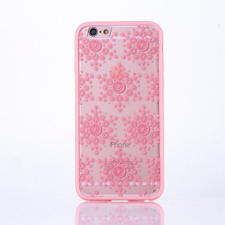 Produktbild König Design Apple iPhone 8 Plus Handy Hülle Mandala Case Schutzhülle Motiv Flocken Rosa Neu (Apple iPhone 8 Plus)