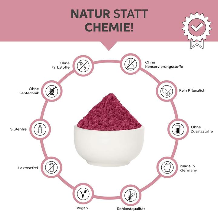 Produktbild Eltabia Acai Pulver in Rohkost-Qualität | 100% rein ohne Zusatzstoffe und Vegan (Pulver, 200 g)