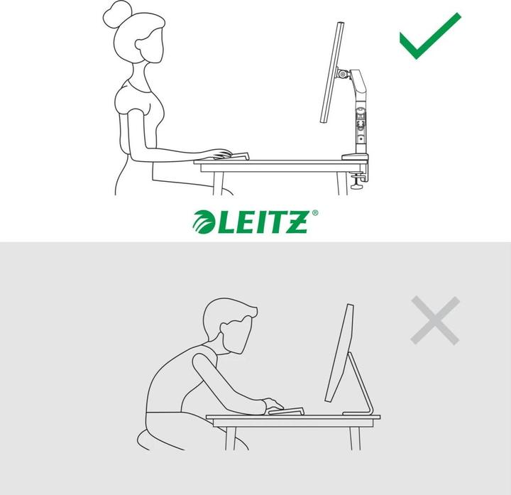 Produktbild Leitz Ergo Single Monitorarm (Tisch, 32")