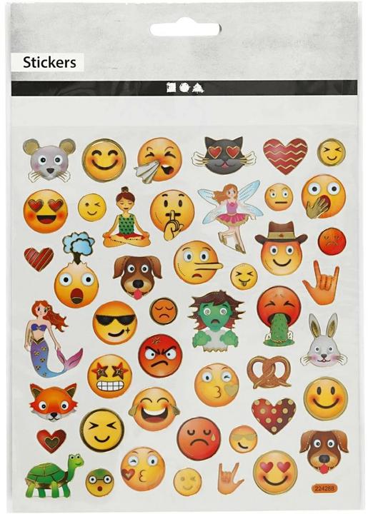 Image du produit Creativ Company Autocollants à motifs Emoji 1 feuille