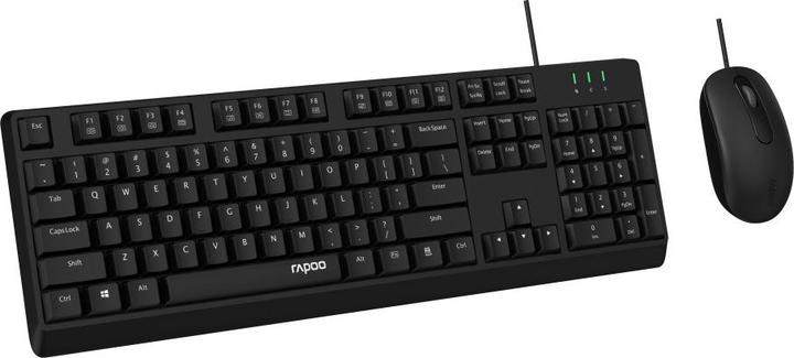 Image du produit Rapoo Kabelgebundenes Kombo Set "NX1500", Schwarz, QWERTZ (DE, Filaire)