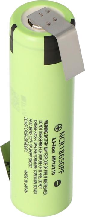 Actual product image Panasonic Akku NCR18650PF – (NCR18650PD) + Lötfahne Z (1 pcs., 18650, 2900 mAh)