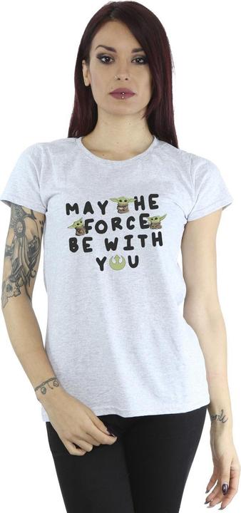 Immagine prodotto Star Wars The Mandalorian Grogu May The Force Be With You Maglietta Donna (S)