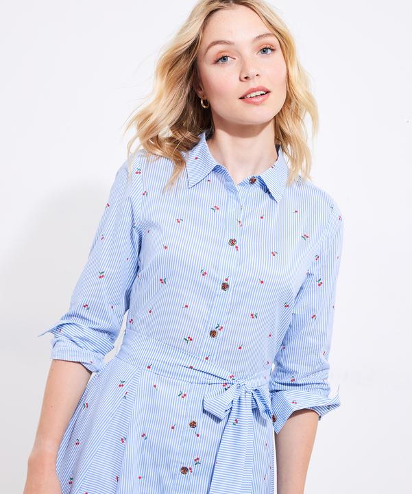 Actual product image Joe Browns PETITE Cherry Striped Shirt Dress (40)