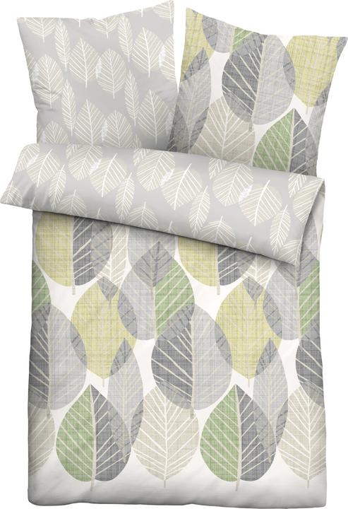 Produktbild Biberna Komfort Feinbiber Bettwäsche 4168-426 pistaziengrün (Bettwäsche Set, 155 x 220 cm, 80 x 80 cm)