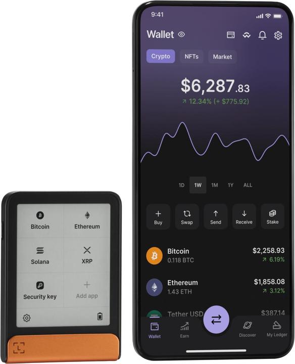 Produktbild Ledger Flex (Litecoin, Bitcoin, Cardano, Weitere, Dogecoin, TRON, Ethereum Classic, Ripple, Bitcoin Cash)