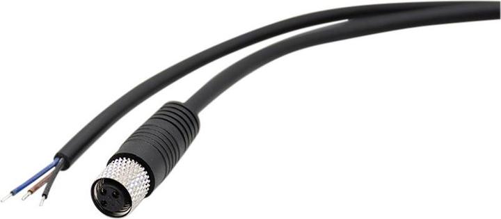 Actual product image RND Electronics M8 cable connector, 2 m, straight, socket, 3 poles, A-coded, soldered