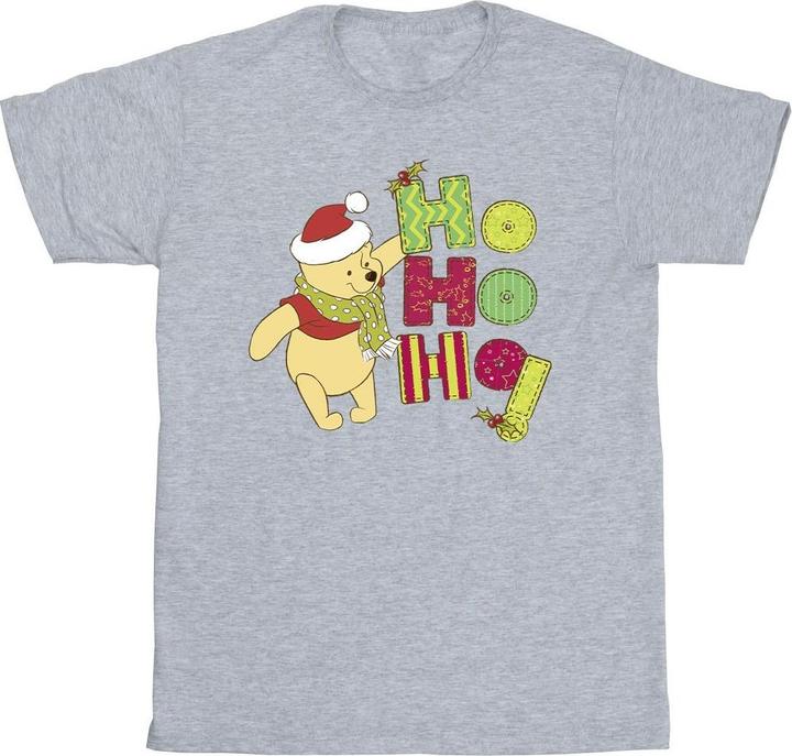 Disney Winnie The Pooh Ho Ho Ho Scarf TShirt (XXL)