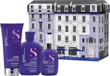 Immagine prodotto Alfaparf Milano Semi di Lino Anti-Giallo Set Regalo per Capelli Biondi Platino e Argento Senza Solfato S (Set per la cura dei capelli)