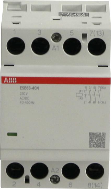 Image du produit ABB ESB63-40N-06 Contacteur d'installation 4S/0Ö, 230 V AC/DC