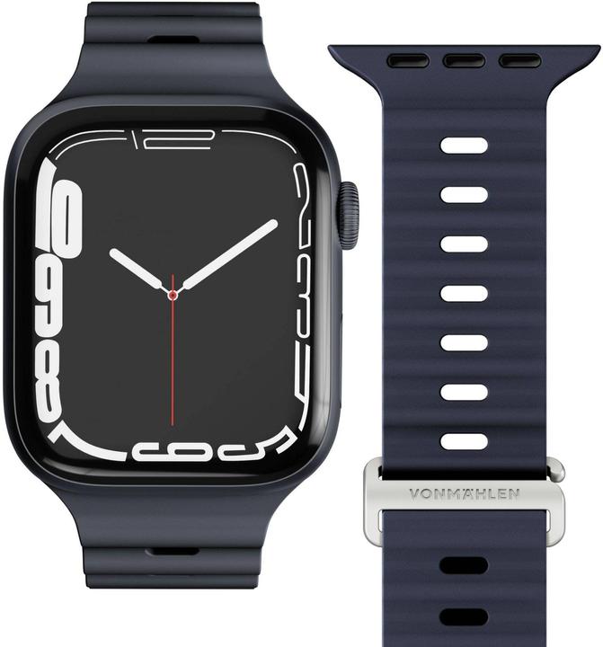 Actual product image Vonmählen Wave wristband 2 for Apple Watch 38 40 41 mm dark blue (Recycled silicone)