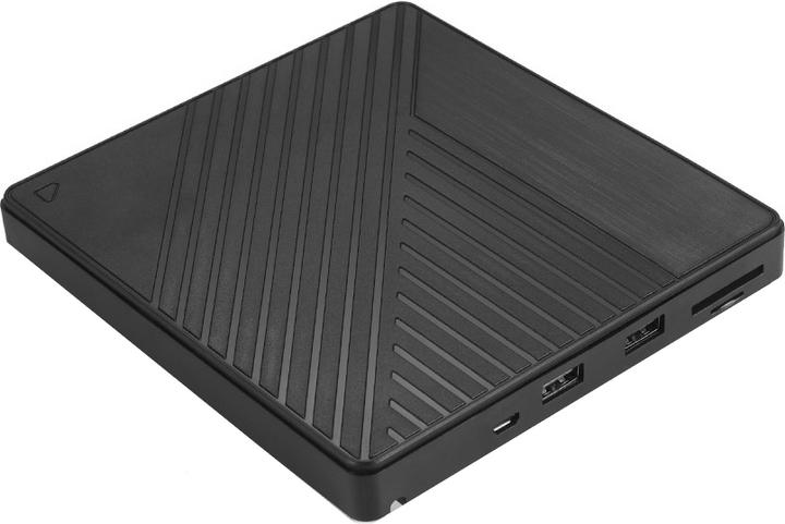 Apfelkiste Externes Laufwerk Brenner Slim USB C/USB 3.0 DVD-RW Laufwerk & SD/MicroSD Reader für MacBook/Laptop (CD Brenner, DVD Brenner)