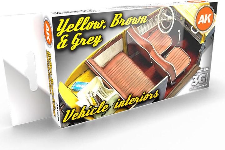 AK Interactive Grey Yellow Brown Interiors (GREY YELLOW BROWN INTERIORS, 17 ml)
