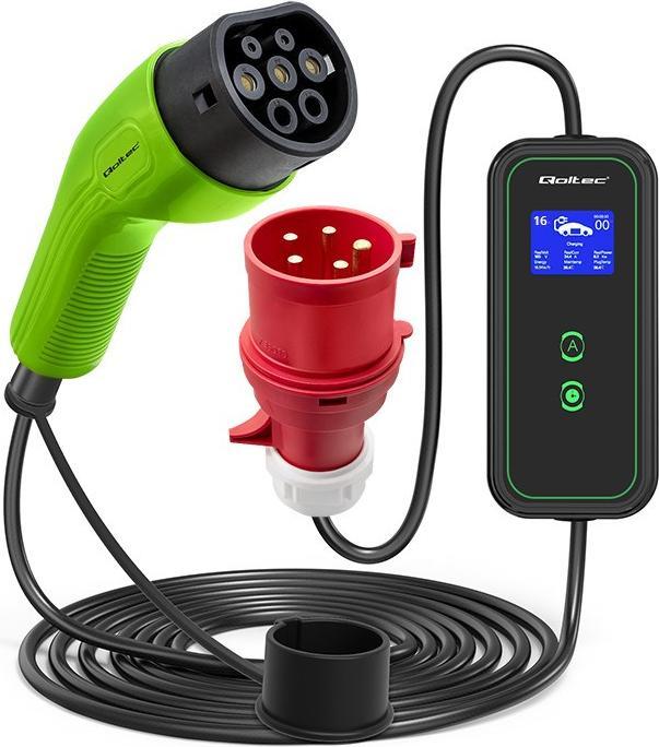 Produktbild Qoltec Intelligentes Gerät 52478 Mobiles EV-Ladegerät 11kw (Typ 2, 16 A)