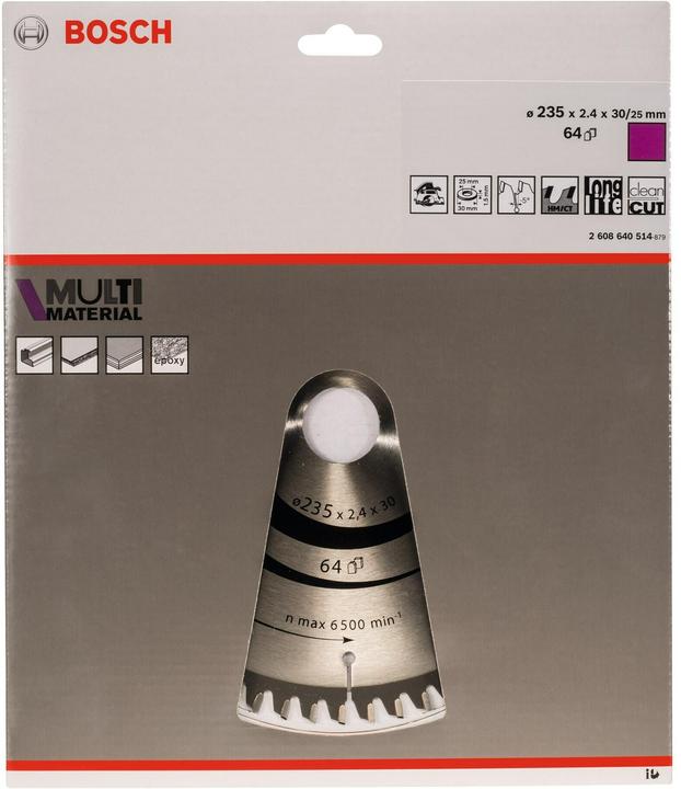 Actual product image Bosch Professional Zubehör PRO Multi Material circular saw blade, 235 x 2.4 x 30 mm