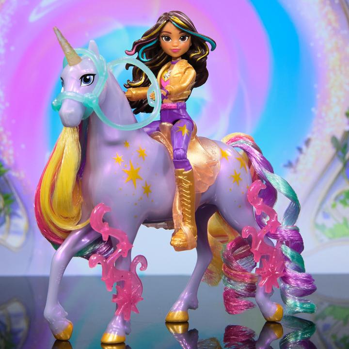 Produktbild Unicorn Academy - Sophia und Einhorn Wildstar (mit echter Mähne und Schweif sowie Bürste)