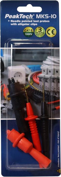 Actual product image Peaktech MKS-10 measuring tips with crocodile clips (Measuring device case)