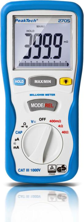 Image du produit Peaktech P 2705 Milliohmètre (CAT III 1000V)