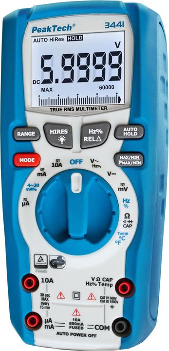 Image du produit Peaktech P 3441 Multimètre numérique True RMS (CAT III 1000V, CAT IV 600V)