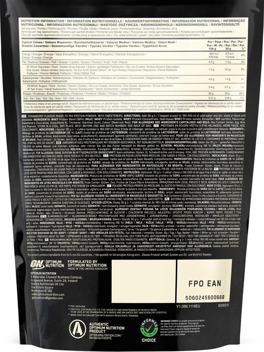 Image du produit Optimum Nutrition 100% Whey Gold Standard (Fraise, 1 pcs, 450 g)