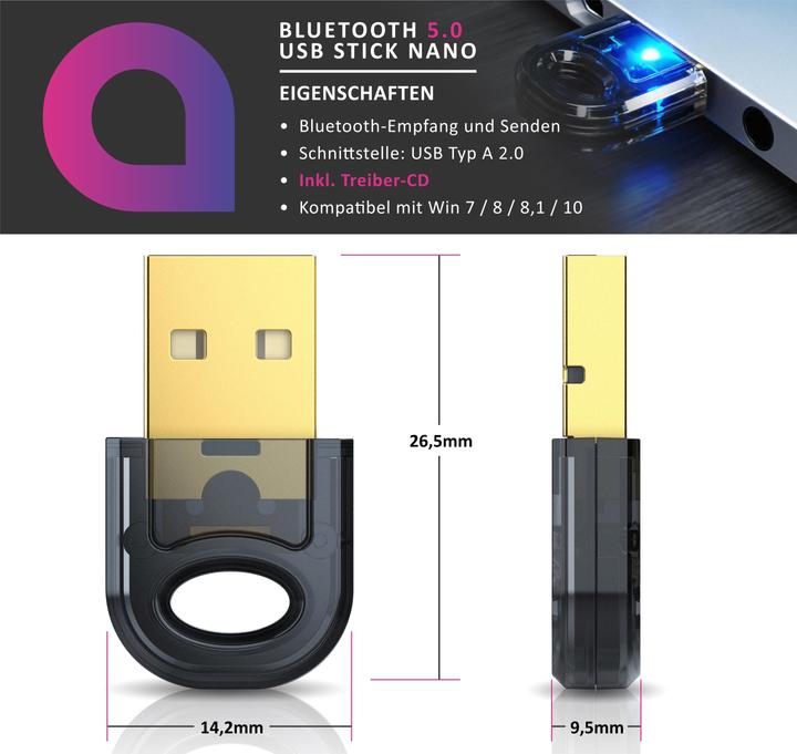 Produktbild Aplic Bluetooth USB Stick (Sender & Empfänger)