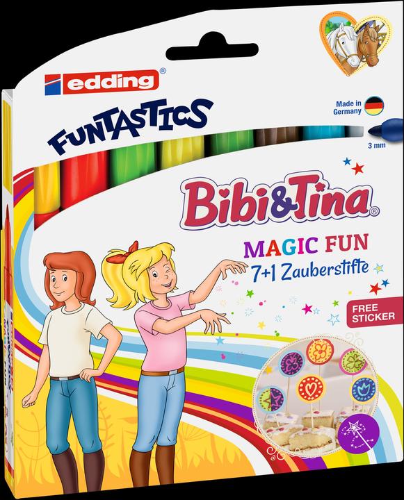 Actual product image Edding 13 Funtastics Magic Markers - Bibi & Tina® set with 8 colourful pens - bullet tip 2-4 mm - coloured (Multinational, 8 x)