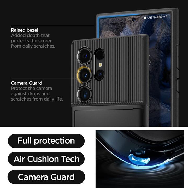 Produktbild Spigen Slim Armor CS S928 czarny/black ACS07306 (Samsung Galaxy S24 Ultra)