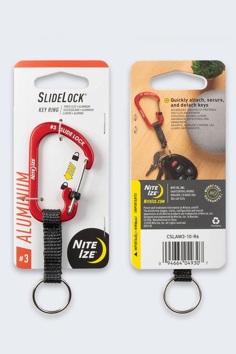 Actual product image Nite Ize Slidelock Key Roter Schlüsselanhänger