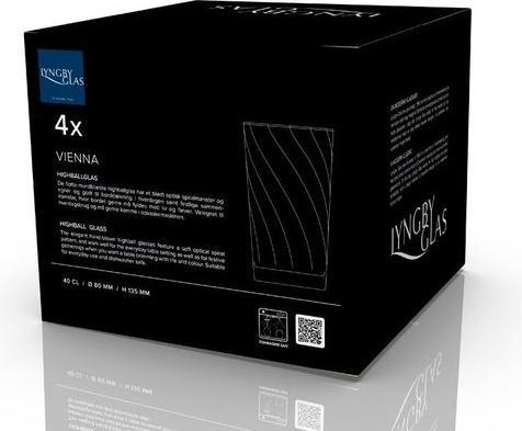 Actual product image Lyngby 40 cl - Glass - Grøn (4.50 dl, 4 x, Long drink glasses)