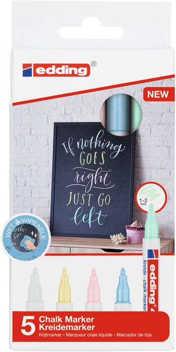 Edding Chalk marker (Pastel, 2 mm, 5 x)