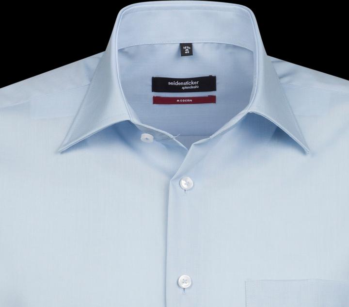 Produktbild Seidensticker Hemd Modern Fit Kent kurzarm bügelfrei lt blue (41)