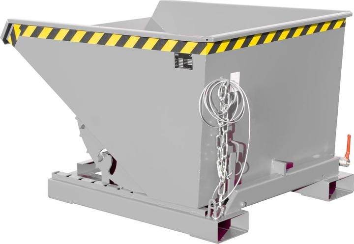 Produktbild eurokraft pro Mini-Kippbehälter für Späne, Volumen 0,225 m³, grau RAL 7005 (225 l)