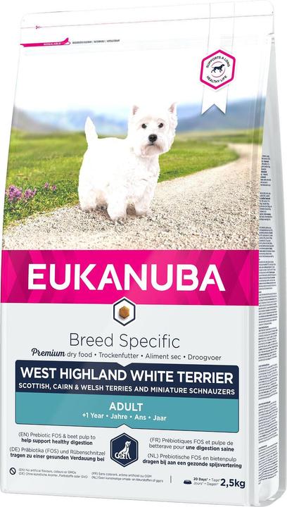 Produktbild Eukanuba Breed West Highland White Terrier (Adult, 1 Stk., 2500 g)