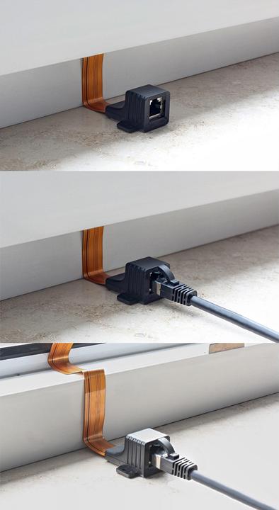 Produktbild InLine Patchkabel Fensterdurchführung (U/UTP, CAT6, 0.30 m)