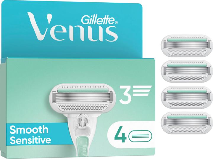 Gillette Venus Smooth Sensitive Systemklingen (4 x)