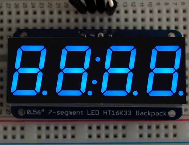 Produktbild Adafruit 0.56" 4-Digit 7-Segment w/I2C Blau (Diverse)