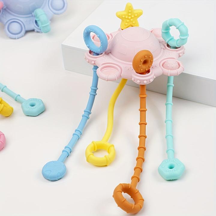 Produktbild Activity Board Spielzeug für 18+ Monate alt - Baby-Sinnesspielzeug - Silikon-Zugschnur-Aktivitätsspielzeug für
