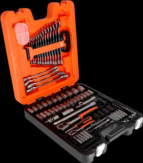 Produktbild Bahco 1/4"- und 1/2"-Steckschlüssel-Satz inklusive Ring-Maulschlüsseln/Schraubendreher-Einsätzen - 108-
