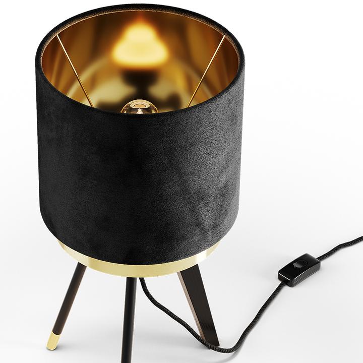 Produktbild Vichy Tischlampe Goldamo, Schwarz/Gold (E27)