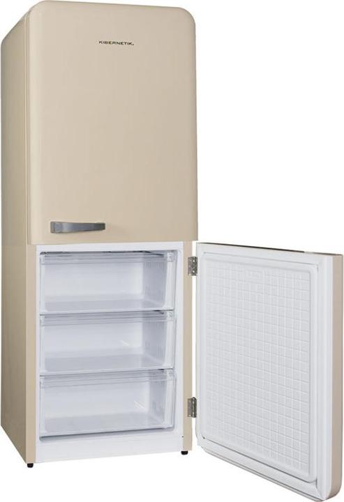 Produktbild Kibernetik KSTK401 Retro Kühl-Gefrierkombination 401 Liter, beige (401 l)