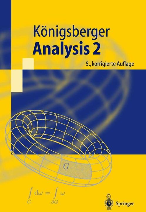 Produktbild Analysis 2 (Deutsch, Konrad Königsberger, 2004)