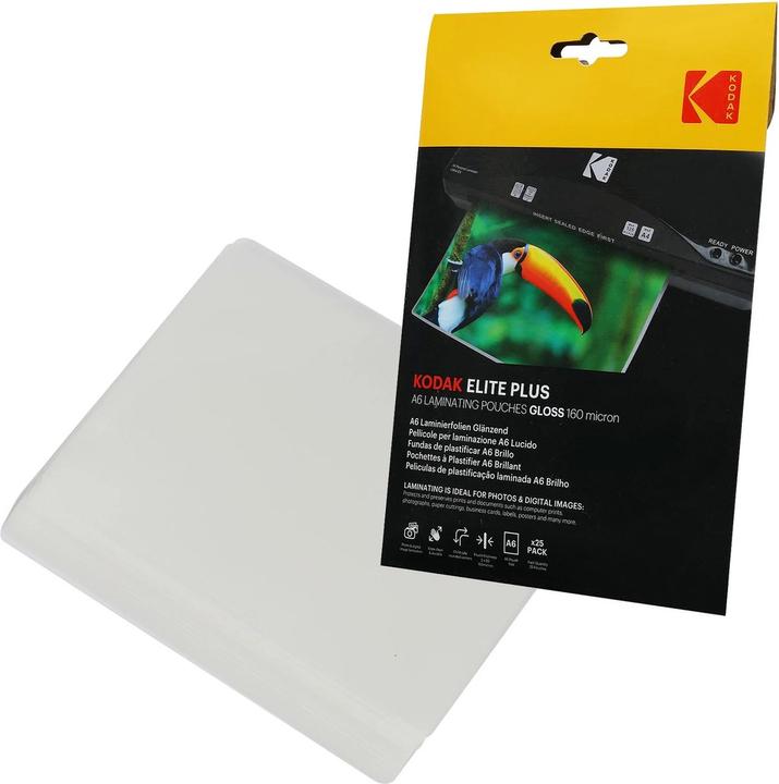 Kodak Film de plastification A6 25 pièces, 160 microns, brillant (A6, 25 pièce(s), 160 µm)