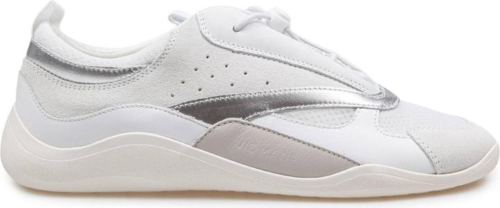 Vic Matie sneakers in split leather and leather color white and silver
