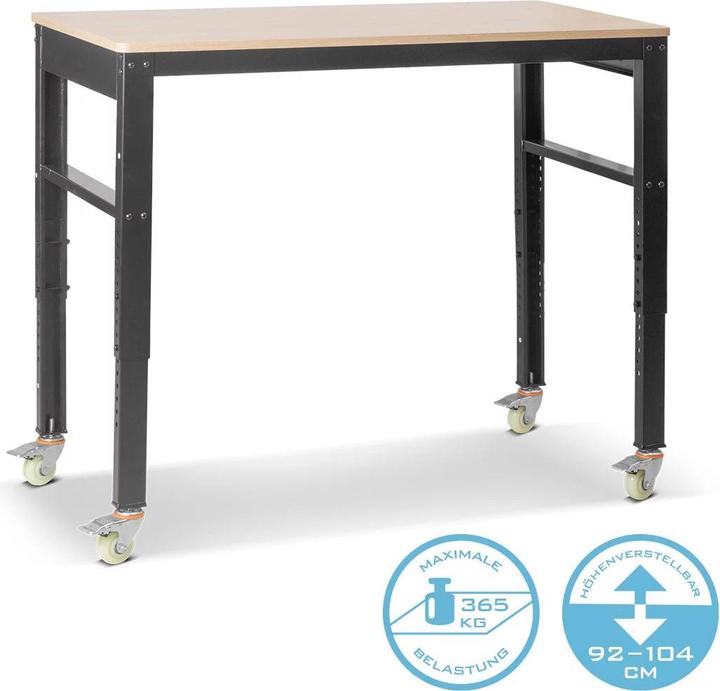 Produktbild Stahlwerk Werkbank mit Rollen (60 cm, 120 cm)