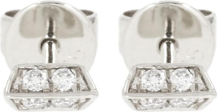 Image du produit Xen Boucles d'oreilles Prisme avec 8 diamants 0,06 ct 585 or blanc (585 Or blanc)
