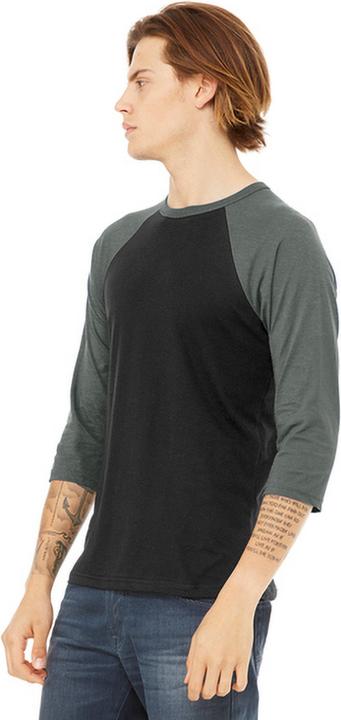 Actual product image Bella Canvas Canvas Baseball Tshirt 34Sleeve (M)