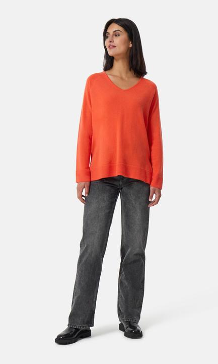 Actual product image Cash-Mere Kaschmir V-Ausschnitt Pullover mit Seitenschlitzen (L)