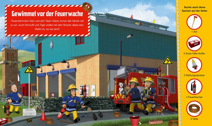 Actual product image Panini Feuerwehrmann Sam: Mein Wimmel-Suchbuch mit Feuerwehrmann Sam (German, Nicole Hoffart, Eva-Regine Rauch, 2018)