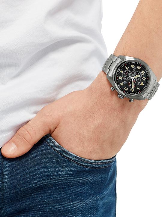 Immagine prodotto Citizen AT2480-81E Cronografo Eco-Drive Super Titanio 43 mm (Cronografo, 43 mm)